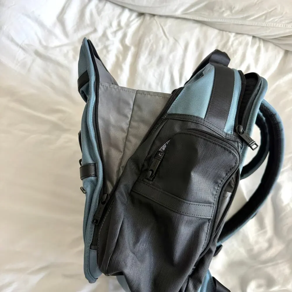 TUMI Brief Pack Backpack Storm Blue Laptop Travel Business Bag